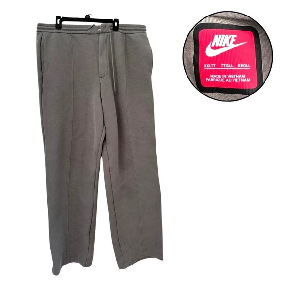 Nike Men’s XXL Gray Wide-Leg Joggers Sweatpants Athletic Casual Made Vietnam - Picture 1 of 7